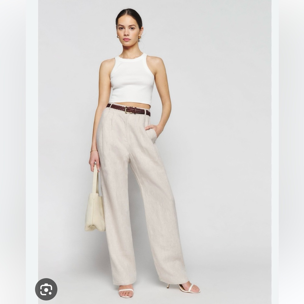 Reformation Linen Pants Size 8 Petite NWOT